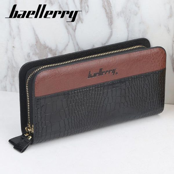 baellerry men' s wallet double zippers crocodile purse long men wallets card holder male leather clutch money bag phone handbag, Red;black
baellerry men' s wallet double zippers crocodile purse long men wallets card holder male leather clutch money bag phone handbag, Red;black