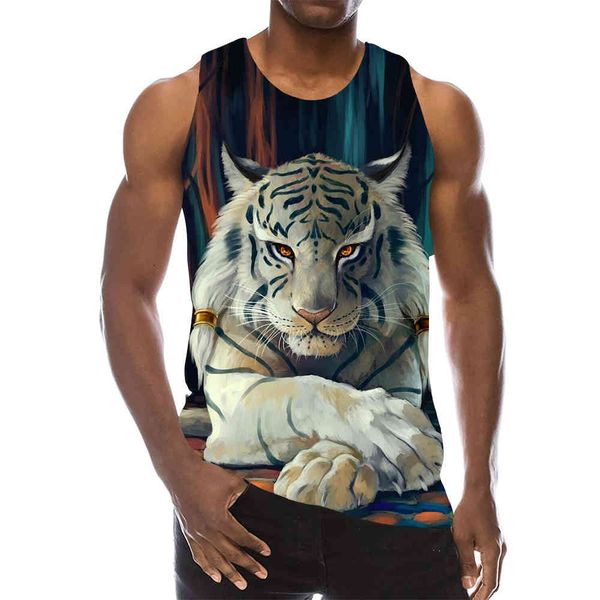 men' animals graphic sleeveless 3d holiday tees beast tank gym boys streetwear novelty vest, White;black
men' animals graphic sleeveless 3d holiday tees beast tank gym boys streetwear novelty vest, White;black