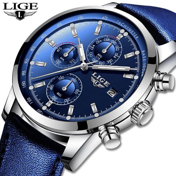 wristwatches 2021 lige fashion men watches analog quartz 30m waterproof chronograph sports date leather montre homme, Slivery;brown
wristwatches 2021 lige fashion men watches analog quartz 30m waterproof chronograph sports date leather montre homme, Slivery;brown