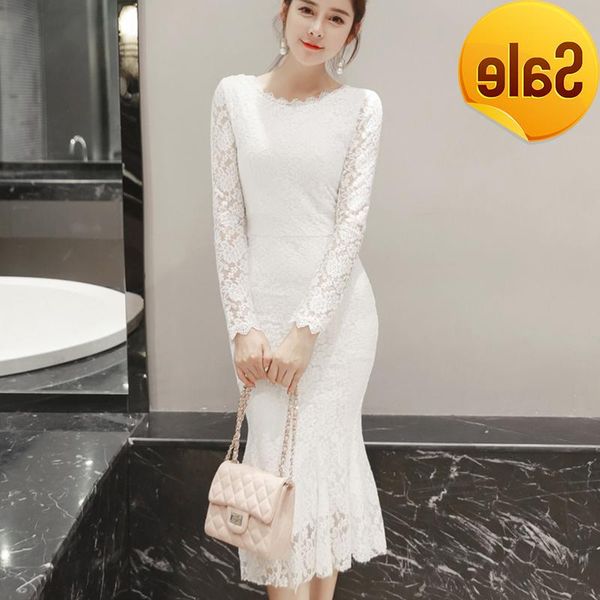 o-neck lace dresses 2021 women summer elegant mid-calf sheath long sleeve formal party white dress black clothes casual, Black;gray
o-neck lace dresses 2021 women summer elegant mid-calf sheath long sleeve formal party white dress black clothes casual, Black;gray