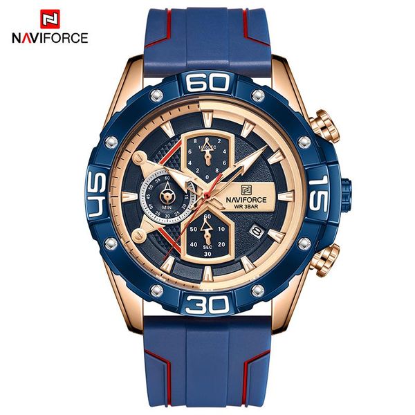 wristwatches naviforce men's sports watches blue military silicone band wrist watch male clock fashion chronograph, Slivery;brown
wristwatches naviforce men's sports watches blue military silicone band wrist watch male clock fashion chronograph, Slivery;brown