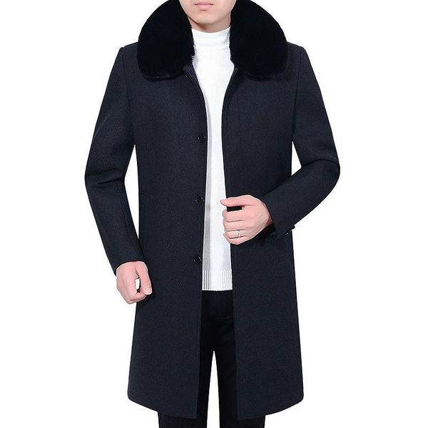 men's wool & blends autumn winter mens coat solid long sleeve woolen cloth jackets fleece men overcoat streetwear fashion trench outerw, Black
men's wool & blends autumn winter mens coat solid long sleeve woolen cloth jackets fleece men overcoat streetwear fashion trench outerw, Black