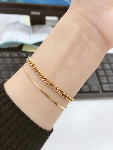 link, chain chic womens bracelets minimalist rope cuban flat snake link chains bohemia boho double layered chunky jewelry gift, Black
link, chain chic womens bracelets minimalist rope cuban flat snake link chains bohemia boho double layered chunky jewelry gift, Black