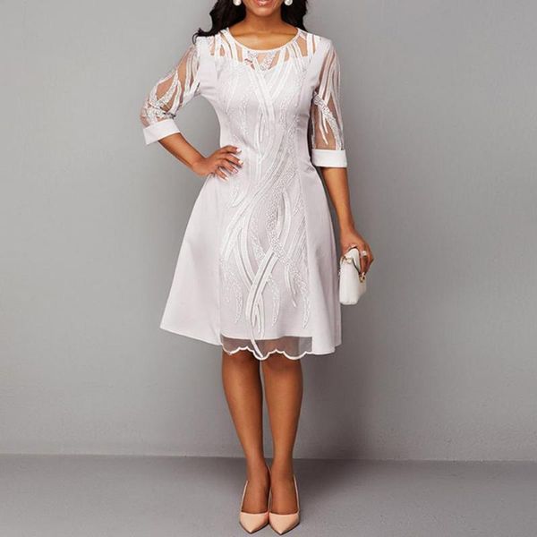 casual dresses for women 2021 office lady dress mesh embroidered elegant 3/4 sleeve patchwork mini wedding vestido feminino, Black;gray
casual dresses for women 2021 office lady dress mesh embroidered elegant 3/4 sleeve patchwork mini wedding vestido feminino, Black;gray
