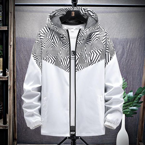 men's colorblock hood spring and autumn trench coat jacket youth printed zebra print sports casual thin jackets, Black;brown
men's colorblock hood spring and autumn trench coat jacket youth printed zebra print sports casual thin jackets, Black;brown