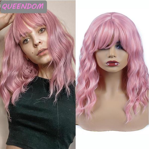 synthetic wigs pink short water wave bob wig natural wavy lolita with bangs for women heat resistant fiber peruca cosplay, Black
synthetic wigs pink short water wave bob wig natural wavy lolita with bangs for women heat resistant fiber peruca cosplay, Black