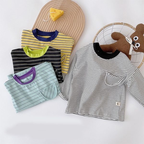 newborn baby boys t-shirt spring autumn cotton bottoming shirts toddler girls striped clothes infant fashion tees 210413, White;black
newborn baby boys t-shirt spring autumn cotton bottoming shirts toddler girls striped clothes infant fashion tees 210413, White;black
