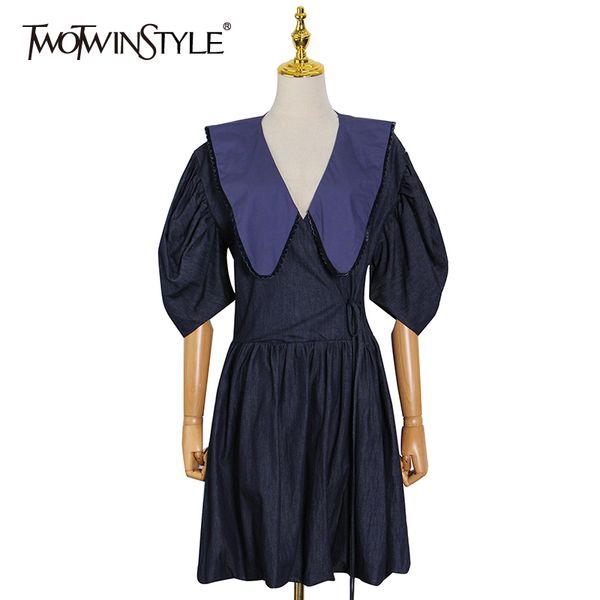elegnat patchwork hit color dress for women lapel puff sleeve high waist summer dresses female fashion new style 210428, Black;gray
elegnat patchwork hit color dress for women lapel puff sleeve high waist summer dresses female fashion new style 210428, Black;gray
