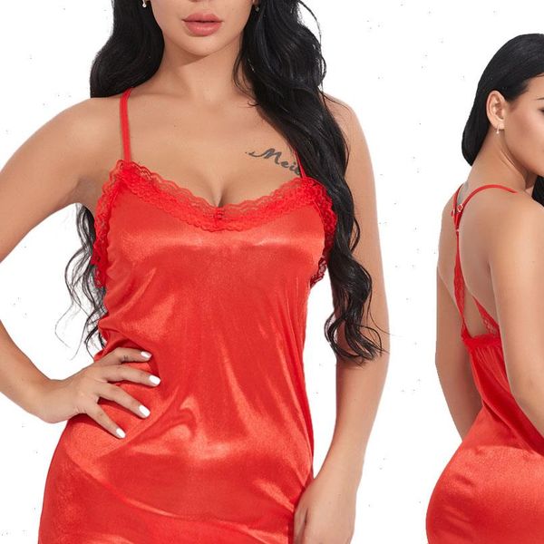 fantasy satin silk women sleepwear lace trim v neck chemise camisole shorts set lingerie honeymoon intimates, Black;red
fantasy satin silk women sleepwear lace trim v neck chemise camisole shorts set lingerie honeymoon intimates, Black;red