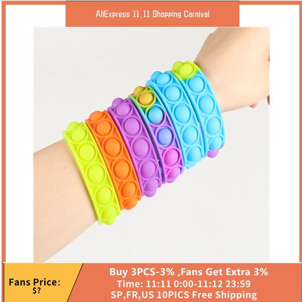 charm bracelets koj fidget toys for children push bubble silicone bracelet adults anti stress reliever sensory 1pc multifunction jewelry, Golden;silver
charm bracelets koj fidget toys for children push bubble silicone bracelet adults anti stress reliever sensory 1pc multifunction jewelry, Golden;silver