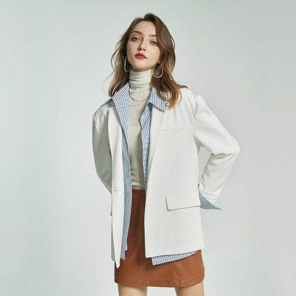 women's suits & blazers autumn women single button lady office work suit coat bloose business casual black blazer femme, White;black
women's suits & blazers autumn women single button lady office work suit coat bloose business casual black blazer femme, White;black