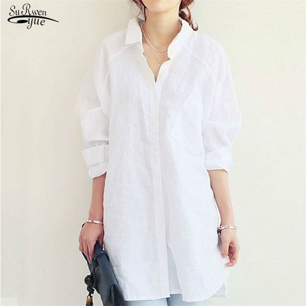 white plus size women and blouse casual blusas solid loose shirt cotton autumn chic office lady clothes 6081 210421
white plus size women and blouse casual blusas solid loose shirt cotton autumn chic office lady clothes 6081 210421