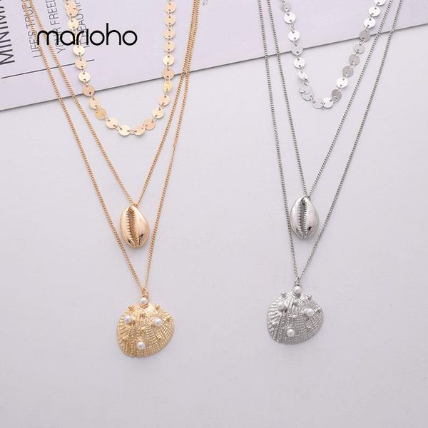 pendant necklaces bohemian multilayer conch pearl necklace gold silver color shell layer sweater chain fashion beach jewelry accessories
pendant necklaces bohemian multilayer conch pearl necklace gold silver color shell layer sweater chain fashion beach jewelry accessories