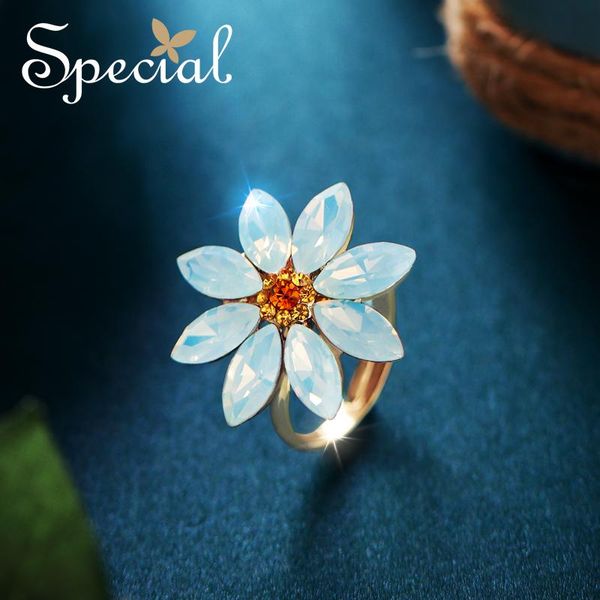 special lovely flower rings cartoon adjustable trendy opal party jewelry gifts for women s1801r cluster, Golden;silver
special lovely flower rings cartoon adjustable trendy opal party jewelry gifts for women s1801r cluster, Golden;silver