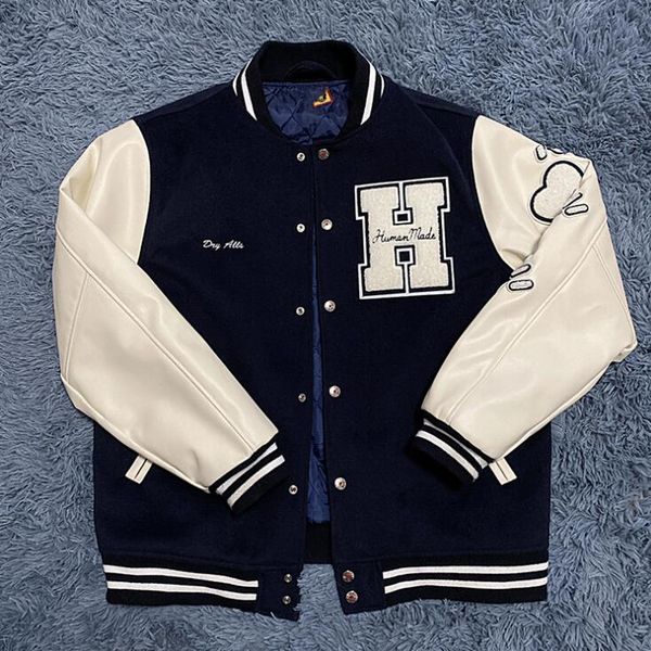 21ss autumn and winter love wool leather sleeve baseball varsity jacket embroidered suitable for men women, Black;brown
21ss autumn and winter love wool leather sleeve baseball varsity jacket embroidered suitable for men women, Black;brown