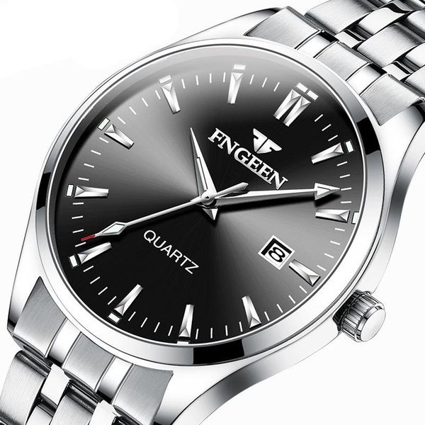 wristwatches men's quartz watch business waterproof calendar wristwatch arm chronograph minimalist watches 2021, Slivery;brown
wristwatches men's quartz watch business waterproof calendar wristwatch arm chronograph minimalist watches 2021, Slivery;brown