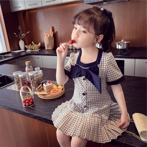 girls elegant bow princess dress summer college style square neck dresses 3-8 years children plaid costume kids korean clothes girl's, Red;yellow
girls elegant bow princess dress summer college style square neck dresses 3-8 years children plaid costume kids korean clothes girl's, Red;yellow
