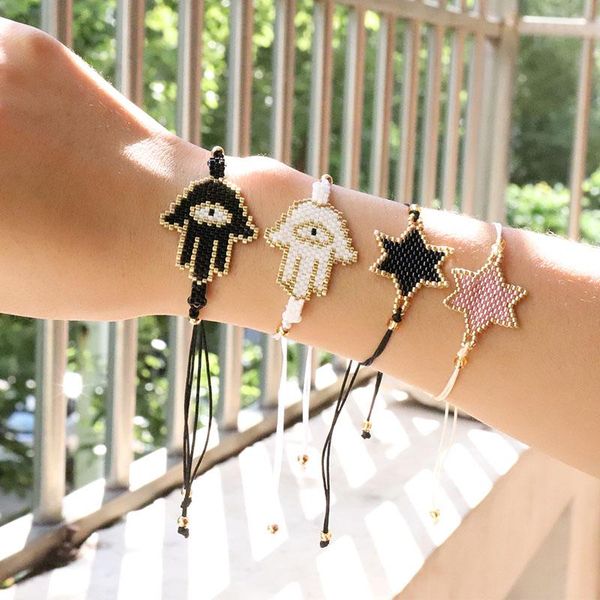 link, chain g.ycx turkish lucky eye bracelets for men women diy miyuki seed beads string friendship handmade tassel jewelry gifts, Black
link, chain g.ycx turkish lucky eye bracelets for men women diy miyuki seed beads string friendship handmade tassel jewelry gifts, Black