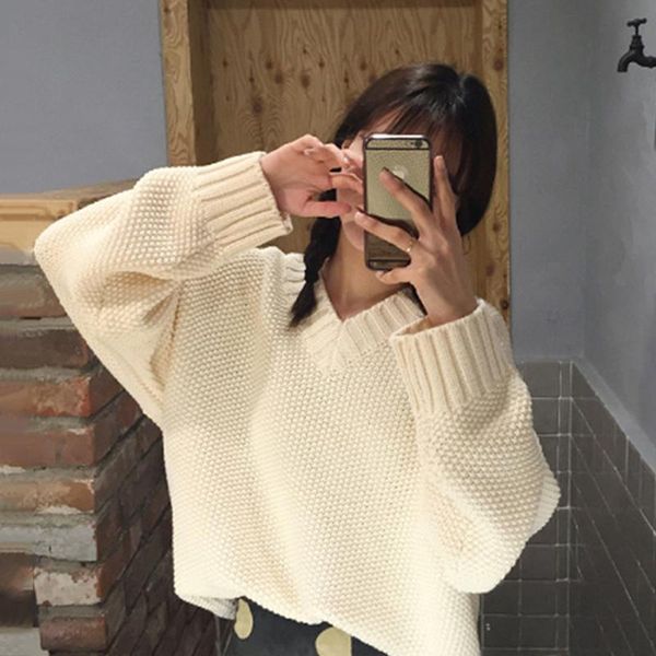 women's sweaters goohojio 2021 long sleeves pullover autumn chic oversized women ladies loose fashionable hedging sweater, White;black
women's sweaters goohojio 2021 long sleeves pullover autumn chic oversized women ladies loose fashionable hedging sweater, White;black