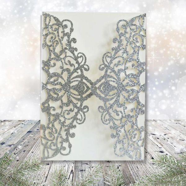 greeting cards 5pcs elegant glitter paper laser cut favor wedding invitations card pocket customize invites thank you printing party decor
greeting cards 5pcs elegant glitter paper laser cut favor wedding invitations card pocket customize invites thank you printing party decor