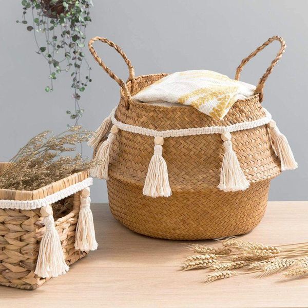 decorative objects & figurines nordic cotton rope wood bead garland with tassel kids baby room wall decoration q0ka 
decorative objects & figurines nordic cotton rope wood bead garland with tassel kids baby room wall decoration q0ka