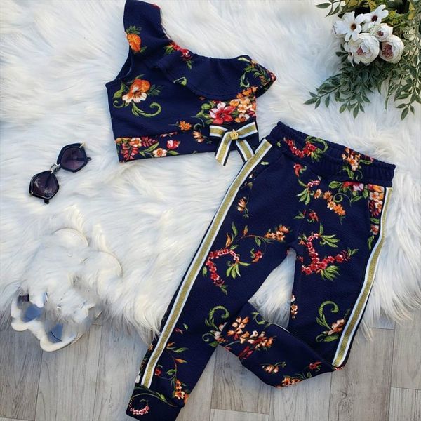 1 6y fashion infant baby girls clothes sets flowers print one shoulder casual long pants 2pcs, White
1 6y fashion infant baby girls clothes sets flowers print one shoulder casual long pants 2pcs, White