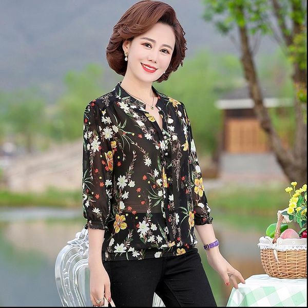 womens blouses women spring autumn style chiffon shirts lady casual v neck flower printed blusas df3796, White
womens blouses women spring autumn style chiffon shirts lady casual v neck flower printed blusas df3796, White