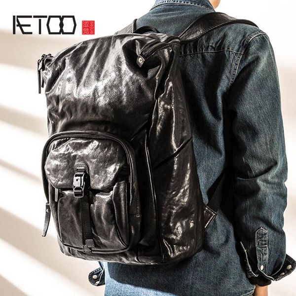 genuine leather men's personality backpack, first layer travel fashion trend large-capacity computer bag backpack
genuine leather men's personality backpack, first layer travel fashion trend large-capacity computer bag backpack