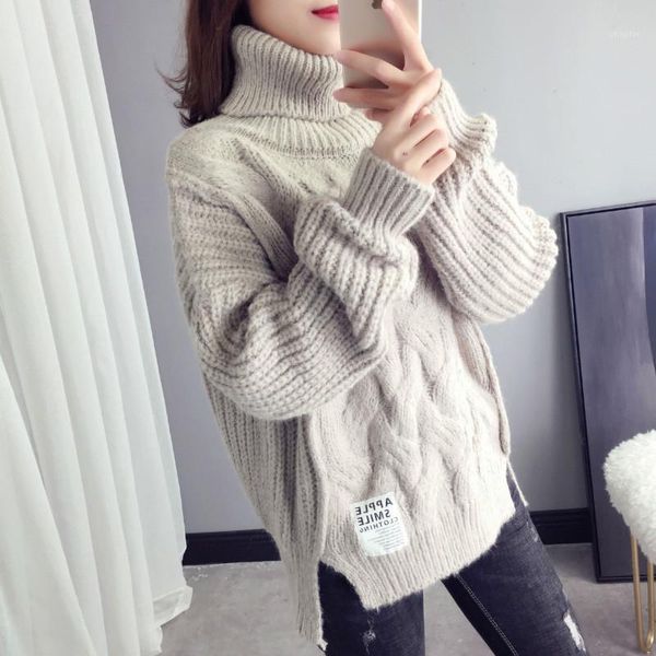 women's sweaters 2021 cotton sweater women spring autumn solid knitted pullover casual turtleneck thick female knit, White;black
women's sweaters 2021 cotton sweater women spring autumn solid knitted pullover casual turtleneck thick female knit, White;black