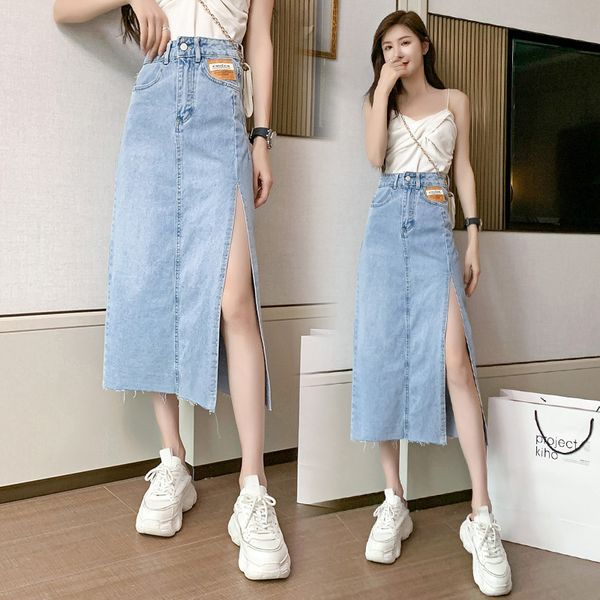 skirts side split denim skirt women's summer 2021 high waist a-line versatile loose medium length hip wrap skirt, Black
skirts side split denim skirt women's summer 2021 high waist a-line versatile loose medium length hip wrap skirt, Black