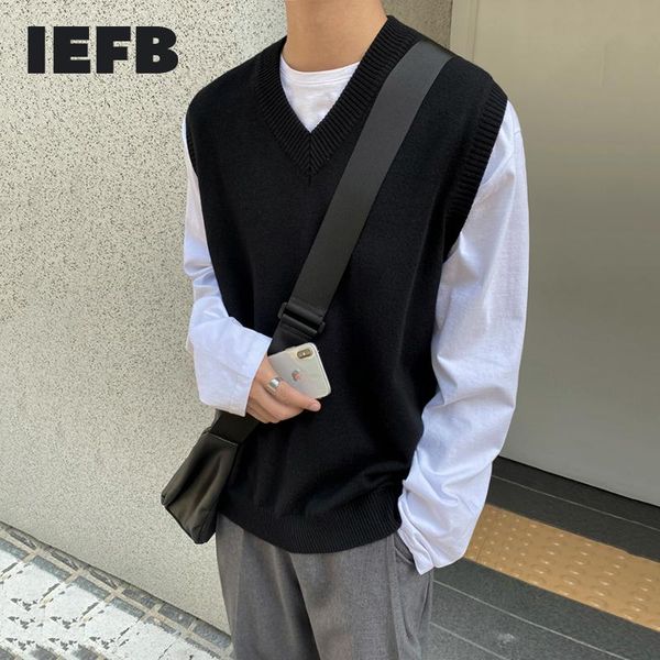 men's korean fashion sweater vest sleeveless cantilevered v-neck knitted vests loose casual clothes 9y5740, Black;white
men's korean fashion sweater vest sleeveless cantilevered v-neck knitted vests loose casual clothes 9y5740, Black;white