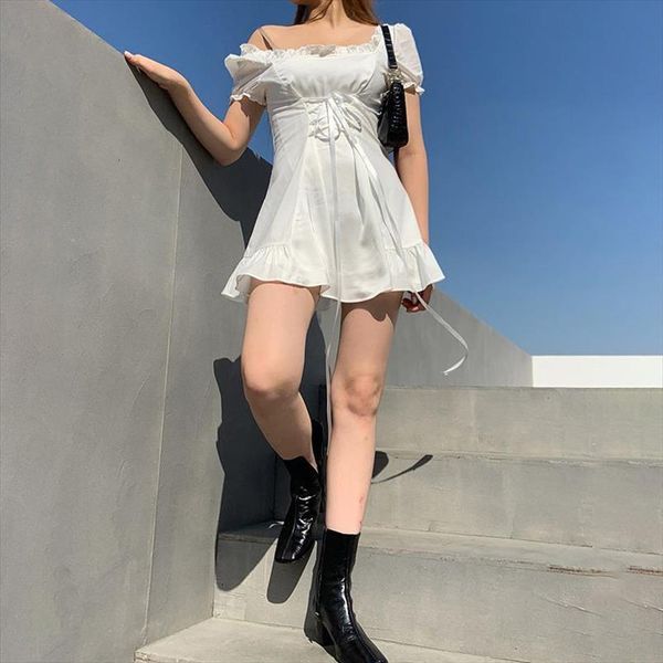 fashion elegant bow white womens dresses mini spring summer party birthday festival cute french romantic silk bubble sleeves, Black;gray
fashion elegant bow white womens dresses mini spring summer party birthday festival cute french romantic silk bubble sleeves, Black;gray