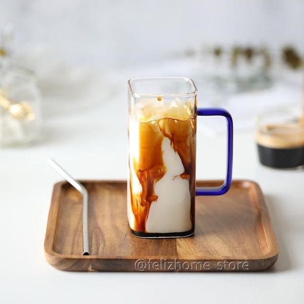 handmade heat-resistant glass cup drinkware with colored handle and square mouth fashion iced coffee microwavable wine glasses
handmade heat-resistant glass cup drinkware with colored handle and square mouth fashion iced coffee microwavable wine glasses