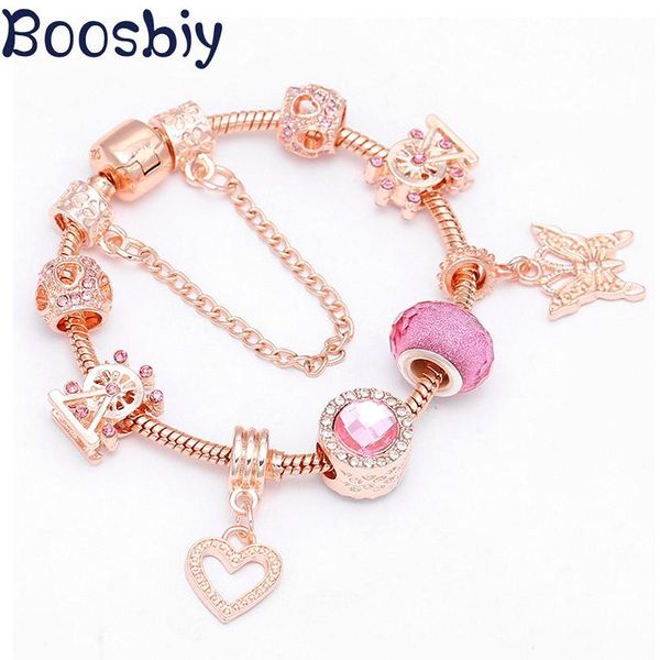 charm bracelets boosbiy style heart pendant rose gold color brand bracelet crystal ferris wheel beads for women jewelry, Golden;silver
charm bracelets boosbiy style heart pendant rose gold color brand bracelet crystal ferris wheel beads for women jewelry, Golden;silver