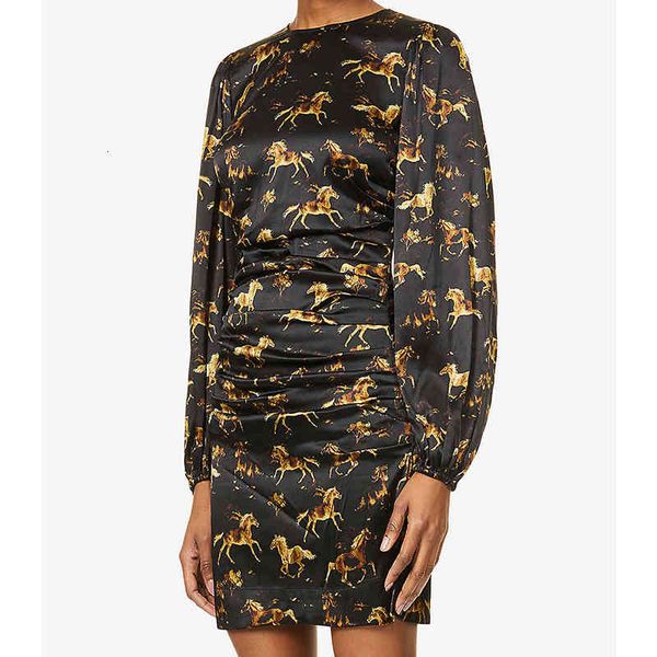 dress 2021 horse print women mini dress ladies slim waist o-neck pleated black short dresses female lantern sleeve robes, Black;gray
dress 2021 horse print women mini dress ladies slim waist o-neck pleated black short dresses female lantern sleeve robes, Black;gray