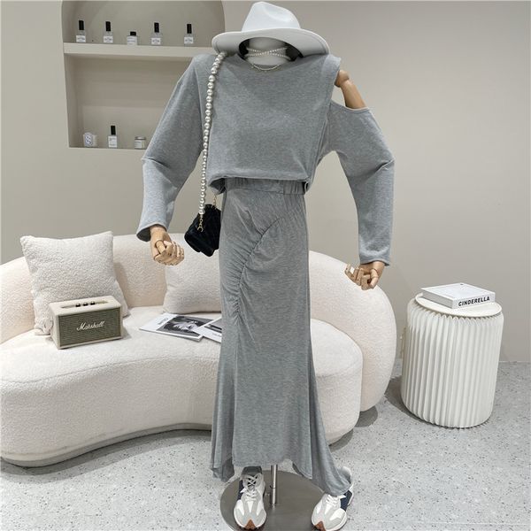 skirts set of two pieces spring design female niche fashion irregular large truffle shoulder shirt sleeve + skirt plied high waist, Black
skirts set of two pieces spring design female niche fashion irregular large truffle shoulder shirt sleeve + skirt plied high waist, Black