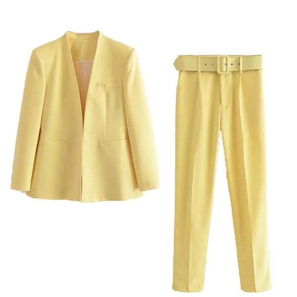 women's two piece pants simplee elegant knot women business suit autumn winter office lace up blue ladies suits blazer fashion female p, White
women's two piece pants simplee elegant knot women business suit autumn winter office lace up blue ladies suits blazer fashion female p, White