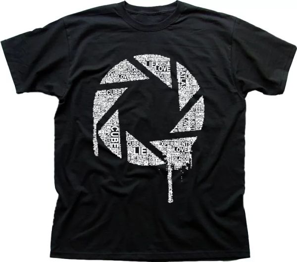 chell glados words wheatly parody turrets black printed cotton t-shirt 9698, White;black
chell glados words wheatly parody turrets black printed cotton t-shirt 9698, White;black