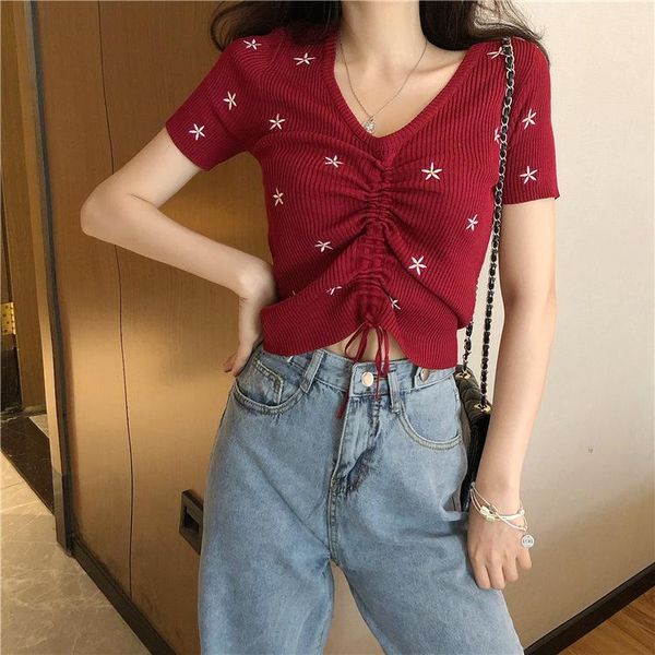 v neck summer star printed sweater 2021 lady slim lace up adjustable pullover sweaters female jumper wdc4706 women's, White;black
v neck summer star printed sweater 2021 lady slim lace up adjustable pullover sweaters female jumper wdc4706 women's, White;black