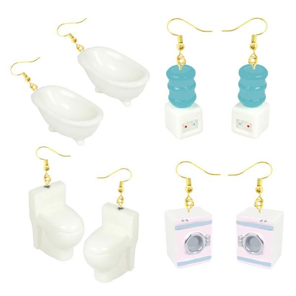dangle & chandelier earring for women resin drop custom made handmade cute girls gift toilet earrings bathtub dispenser washing machine, Silver
dangle & chandelier earring for women resin drop custom made handmade cute girls gift toilet earrings bathtub dispenser washing machine, Silver
