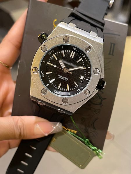 luxury mechanical automatic watch rubber strap men wristwatches 4 style, Slivery;brown
luxury mechanical automatic watch rubber strap men wristwatches 4 style, Slivery;brown