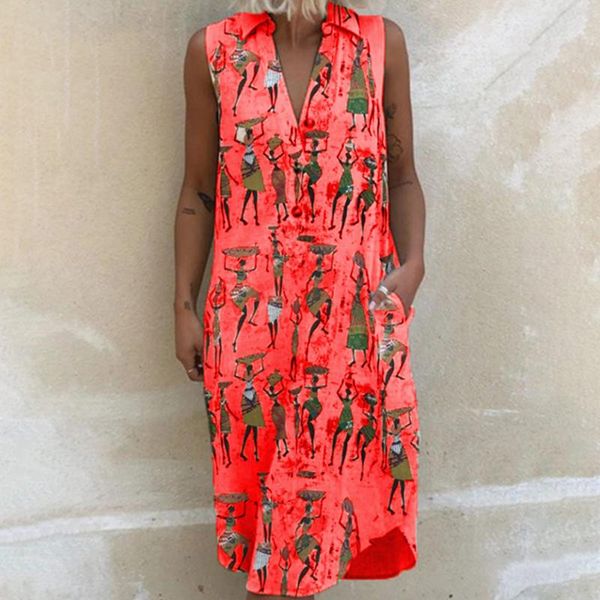 casual dresses women sleeveless tank dress fashion loose print v-neck vest female summer plus size beach, Black;gray
casual dresses women sleeveless tank dress fashion loose print v-neck vest female summer plus size beach, Black;gray