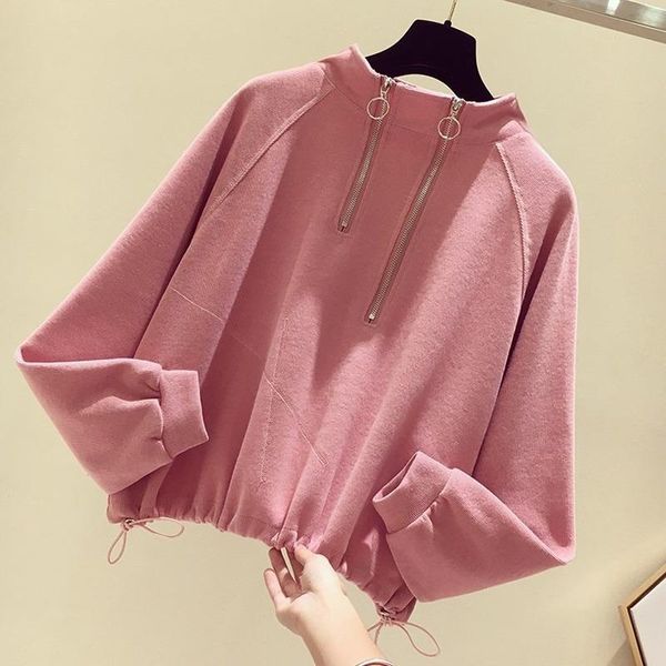 women's hoodies & sweatshirts half zipper short hoody hoodie 2021 fashion casual autumn loose stand collar pullover drawstring waist to, Black
women's hoodies & sweatshirts half zipper short hoody hoodie 2021 fashion casual autumn loose stand collar pullover drawstring waist to, Black