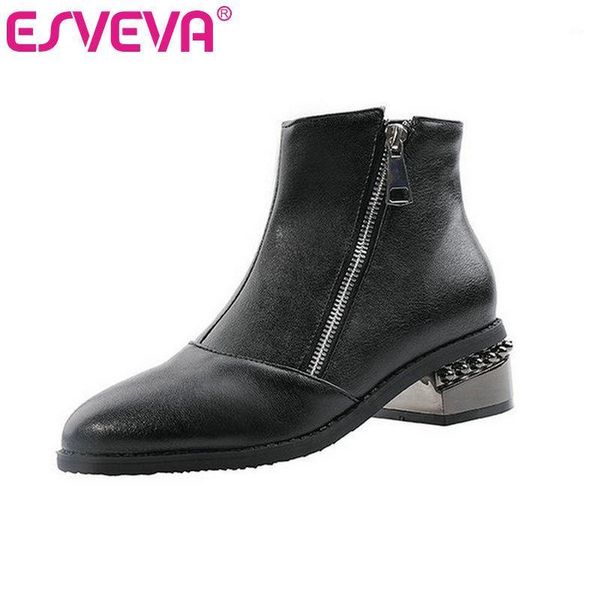boots esveva 2021 women shoes winter ankle black fashion med heel pu leather pointed toe motorcycle platform size 34-431
boots esveva 2021 women shoes winter ankle black fashion med heel pu leather pointed toe motorcycle platform size 34-431