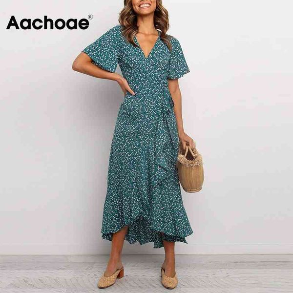 aachoae women v neck floral print beach long dress flare short sleeve casual maxi dress summer bandage wrap dress femme robe 210413, Black;gray
aachoae women v neck floral print beach long dress flare short sleeve casual maxi dress summer bandage wrap dress femme robe 210413, Black;gray