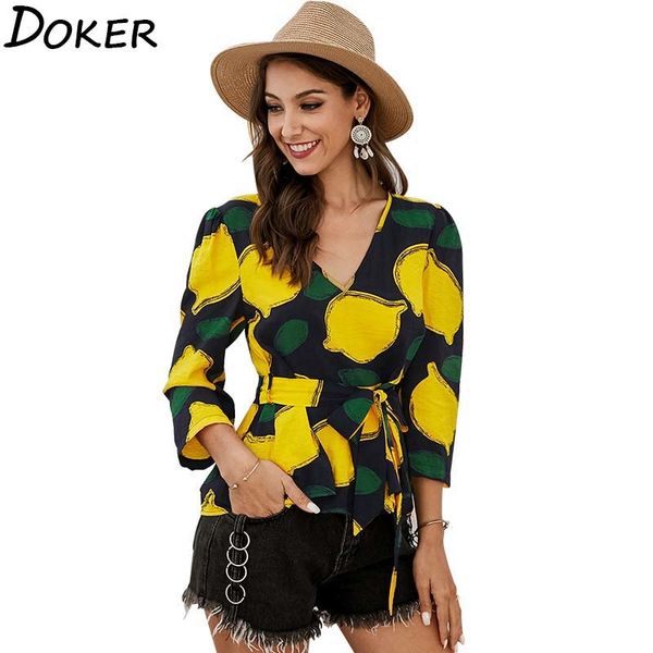 printed v neck three-quarter sleeves bandage t shirt women elegant temperament office blouse casual loose female 210423, White
printed v neck three-quarter sleeves bandage t shirt women elegant temperament office blouse casual loose female 210423, White