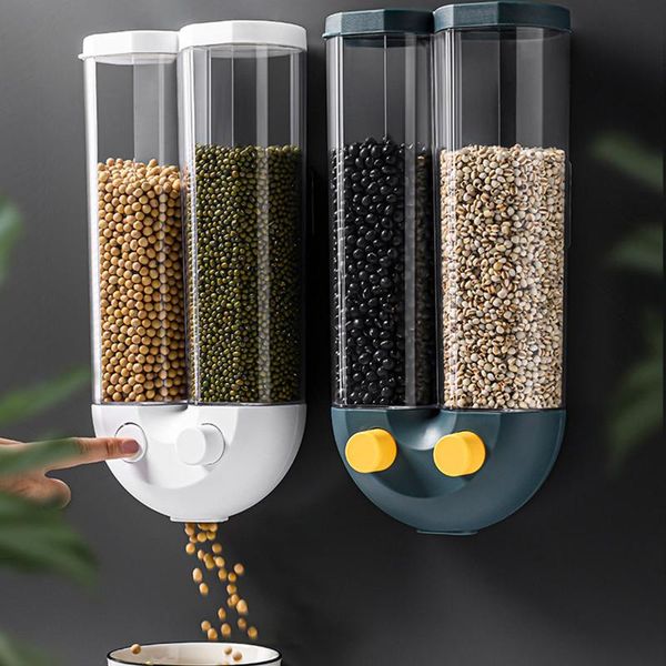 storage bottles & jars press-type grain box sealed can kitchen wall-mounted cereal tank rice bean oatmeal dispenser
storage bottles & jars press-type grain box sealed can kitchen wall-mounted cereal tank rice bean oatmeal dispenser