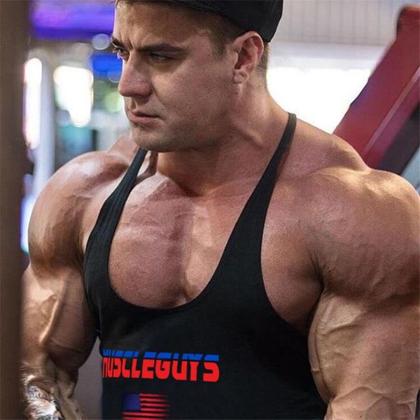 men' tank muscleguys cotton gym clothing fitness stringer singlets bodybuilding muscle sleeveless shirt men running vest, White;black
men' tank muscleguys cotton gym clothing fitness stringer singlets bodybuilding muscle sleeveless shirt men running vest, White;black