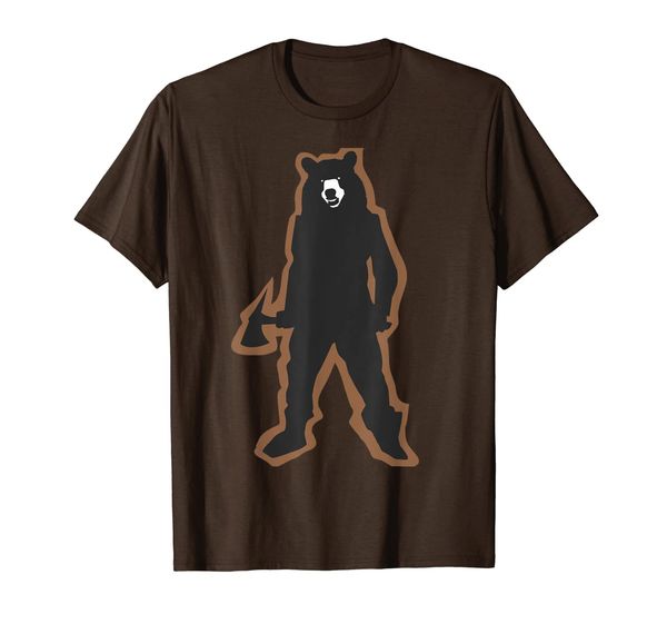 big grizzly beast hatchet black bear wildlife gift shirt, White;black