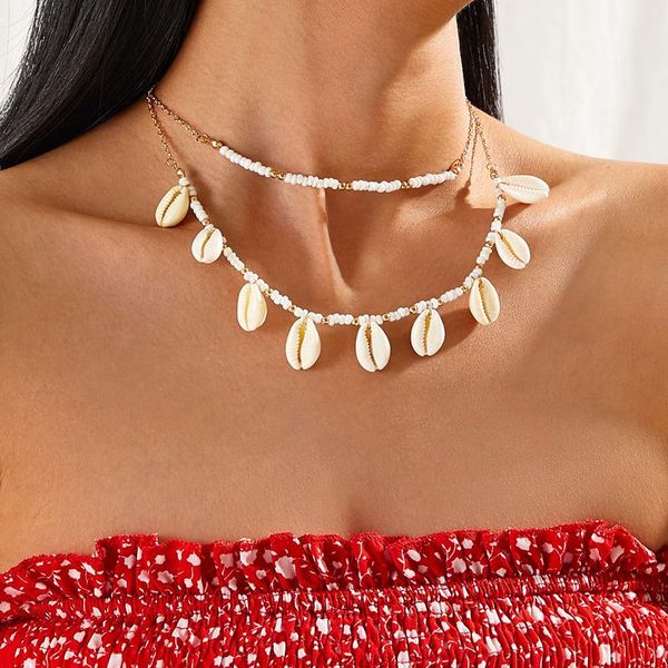 chains tocona 2021 shell pendant necklace for women summer double layer beaded choker beach jewelry vacation accessories, Silver
chains tocona 2021 shell pendant necklace for women summer double layer beaded choker beach jewelry vacation accessories, Silver